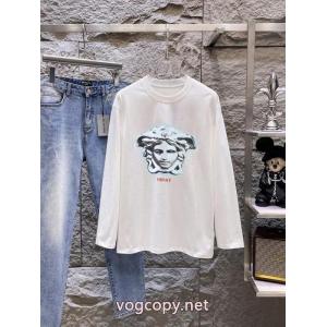 コピー ブランド 通販VERSACE長袖Tシャツ相性抜群 肌触り最高 大人っぽく仕上げ