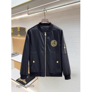 VERSACE範思哲2026早秋の新作ファッションカジュアルレザージャケット