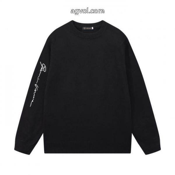 VERSACE/ファン・サンチョルイニシャルサインニットカーディガンセーター 3