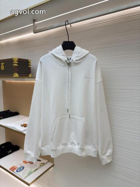 VERSACEピュアカラーキャップアルファベット刺繍長袖パーカー 2