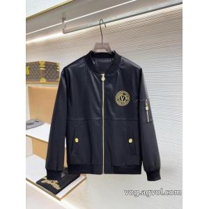 VERSACE範思哲2026早秋の新作ファッションカジュアルレザージャケット