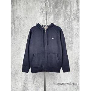 DIORディオールOBLIQUE FW 26秋シリーズピュアカラー刺繍ジッパージャカード連帽パーカーメンズ